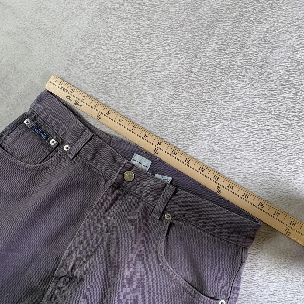 Calvin Klein Jeans Jeans Mens 33x26 Purple Relaxed‎ Fit Straight Leg Denim Pants